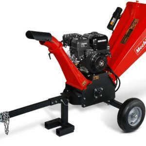 MMAX 8'' Inch ZONSEN 1000cc 35hp Electric Start Gasoline Powered Engine 4-Wheels Towable Wood Chipper Shredder Mulcher with Towbar/Tail Light/Emergency Stop Switch, Model B200