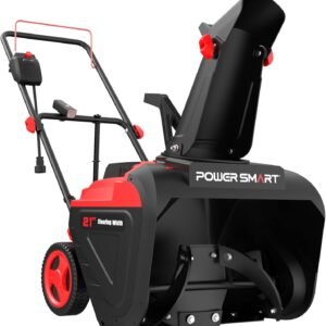 PowerSmart 21 Inch Corded Electric Snow Blower, 15 Amp, with LED Light