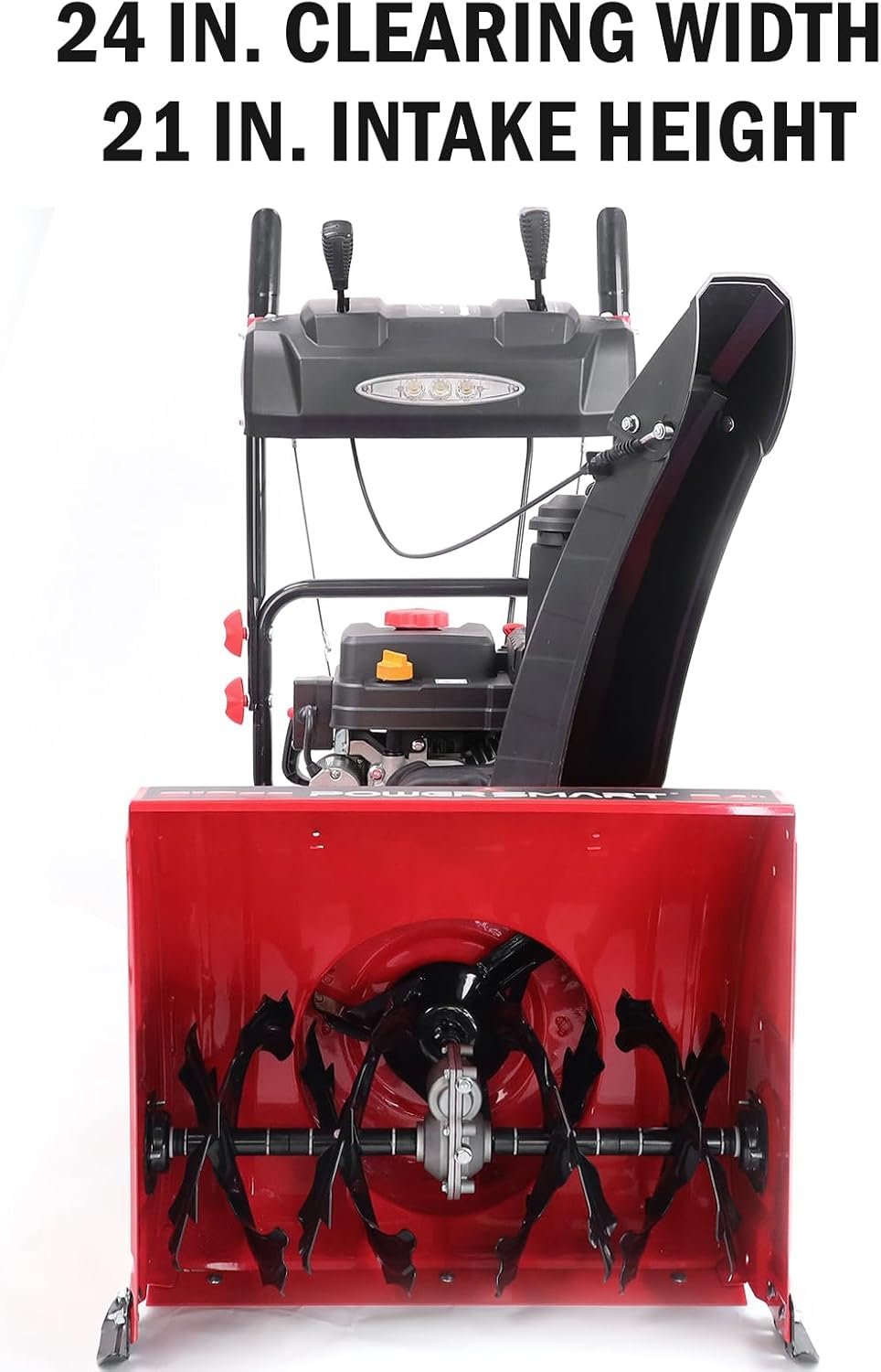 PowerSmart DB7108B 24" 212cc Two-Stage Self-Propelled Gas Snow Blower with Electric Start & Steel Auger - Image 6