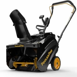 Poulan Pro PR180 18" 99cc Single-Stage Gas Snow Blower with Electric Start & 190° Remote Chute Control