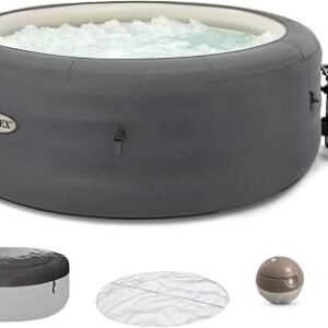 INTEX SimpleSpa 4 Person Inflatable Hot Tub, Portable Spa with 100 Jets