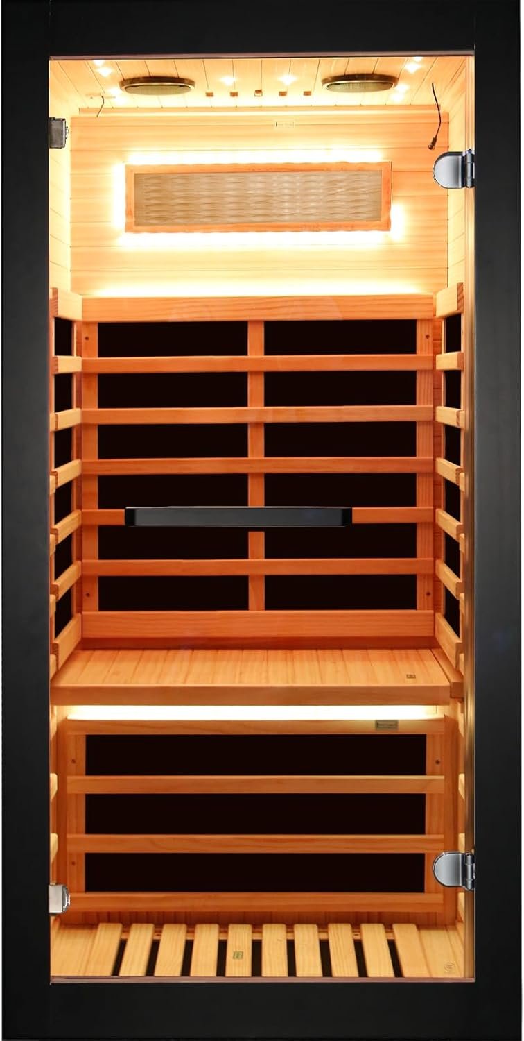 OUTEXER Far Infrared Sauna Home Sauna Spa Room Low-EMF Wood 1200W 120V - Image 20