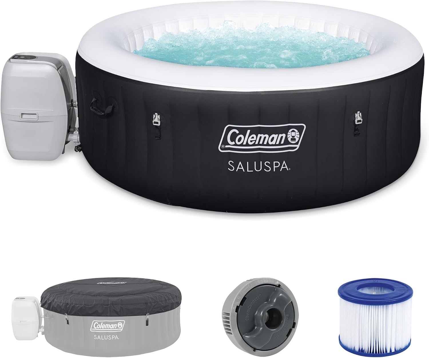 Coleman SaluSpa Miami Energy-Efficient AirJet 2-4 Person Inflatable Hot Tub