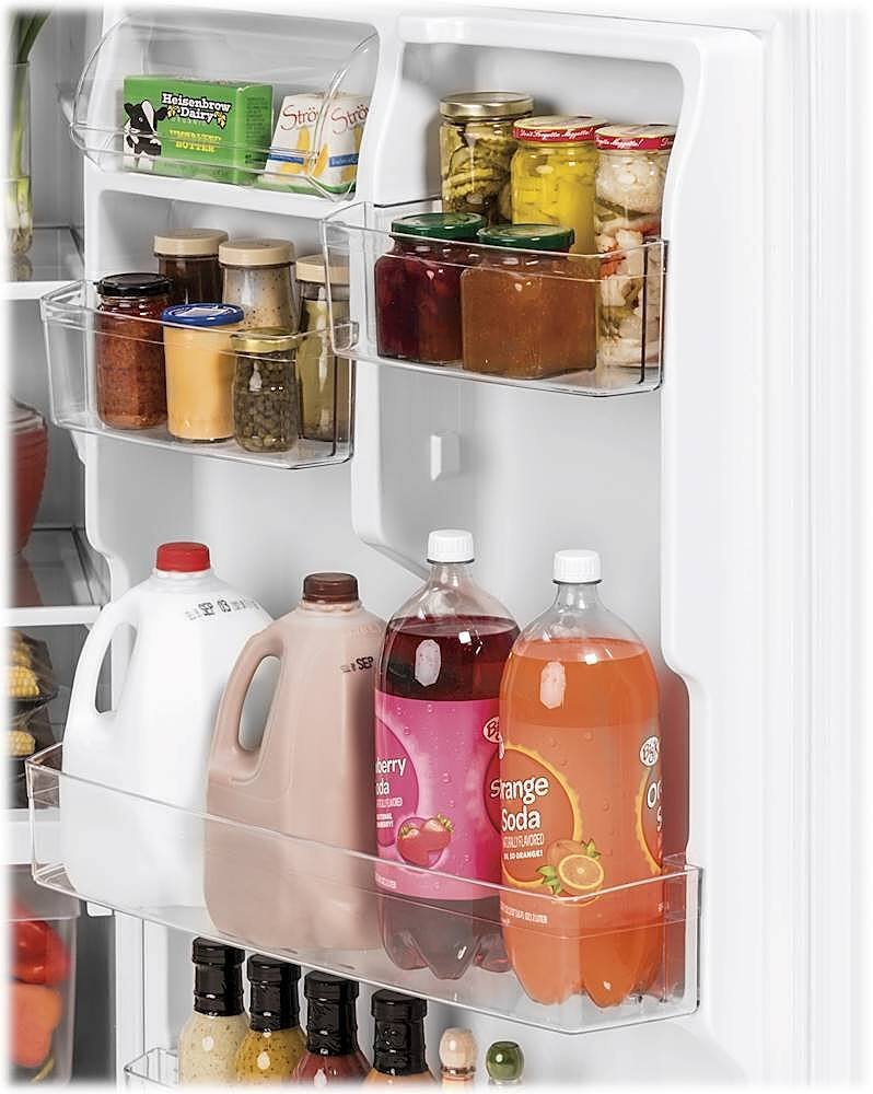 GE - 33 in. Wide 21.9 Cu. Ft. Top-Freezer Refrigerator with Garage Ready Performance - White