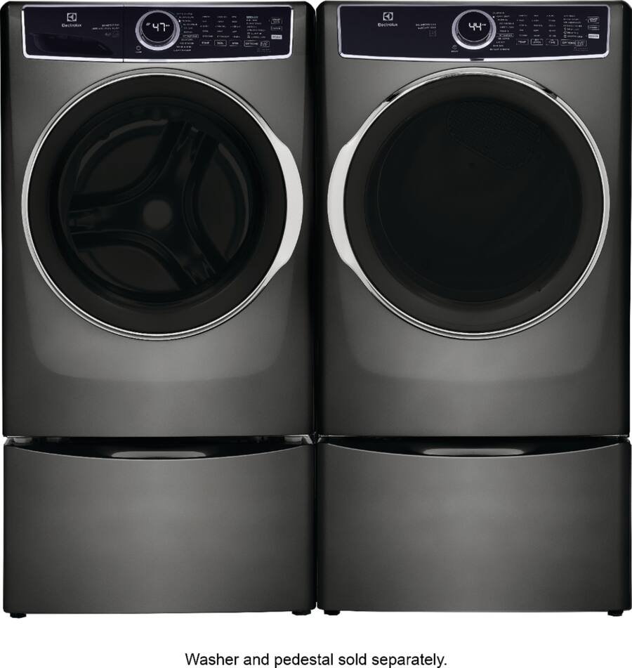 Electrolux - 8.0 Cu. Ft. Stackable Electric Dryer with Steam and Balanced Dry - Titanium