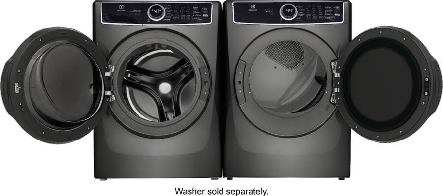 Electrolux - 8.0 Cu. Ft. Stackable Electric Dryer with Steam and Balanced Dry - Titanium