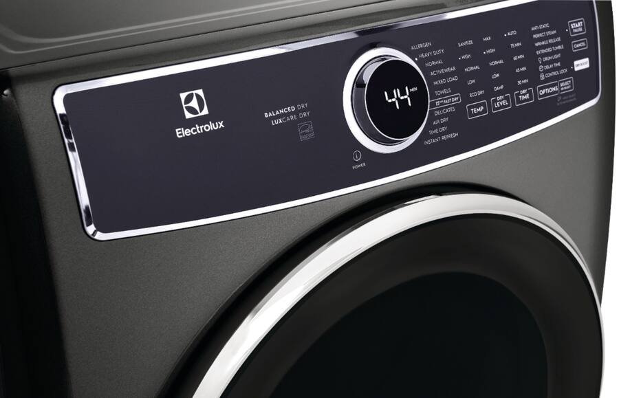 Electrolux - 8.0 Cu. Ft. Stackable Electric Dryer with Steam and Balanced Dry - Titanium