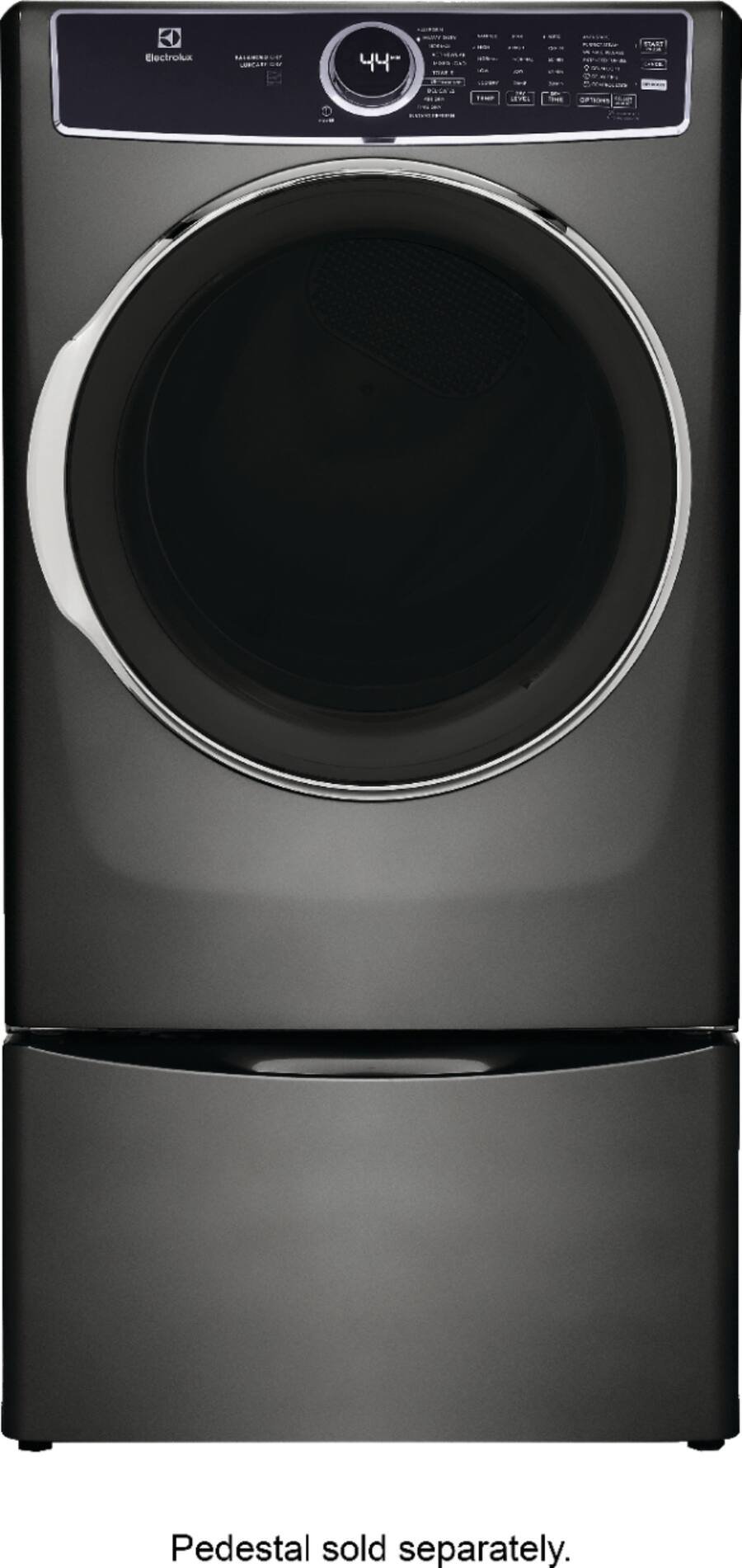 Electrolux - 8.0 Cu. Ft. Stackable Electric Dryer with Steam and Balanced Dry - Titanium