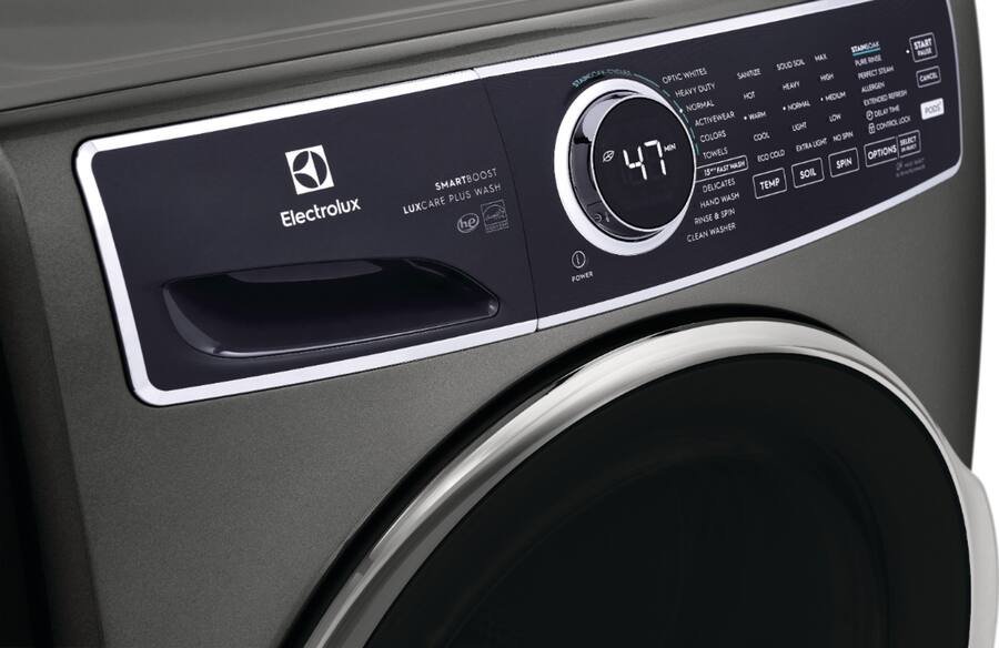 Electrolux - 4.5 Cu.Ft. Stackable Front Load Washer with Steam and SmartBoost Wash System - Titanium