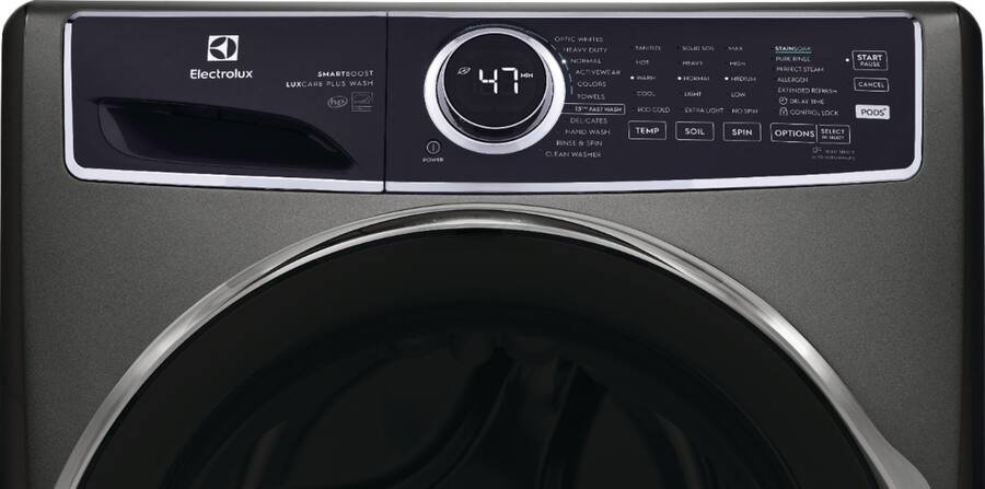 Electrolux - 4.5 Cu.Ft. Stackable Front Load Washer with Steam and SmartBoost Wash System - Titanium