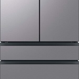 Samsung - 36 in. Wide BESPOKE 29 cu. ft. 4-Door French Door Smart Refrigerator with Beverage Center - Stainless Steel