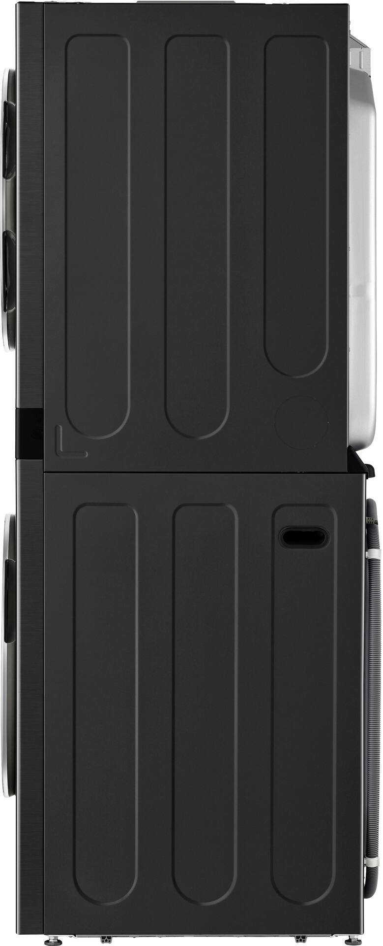 LG - 5.0 Cu. Ft. HE Smart Front Load Washer and 7.4 Cu. Ft. Electric Dryer WashTower with Steam and Center Control - Black Steel