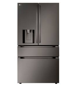 Whirlpool - 36 in. Wide 30 cu. ft. French Door Bottom Freezer Refrigerator with More space with Family-Sized Capacity - Black Stainless Steel