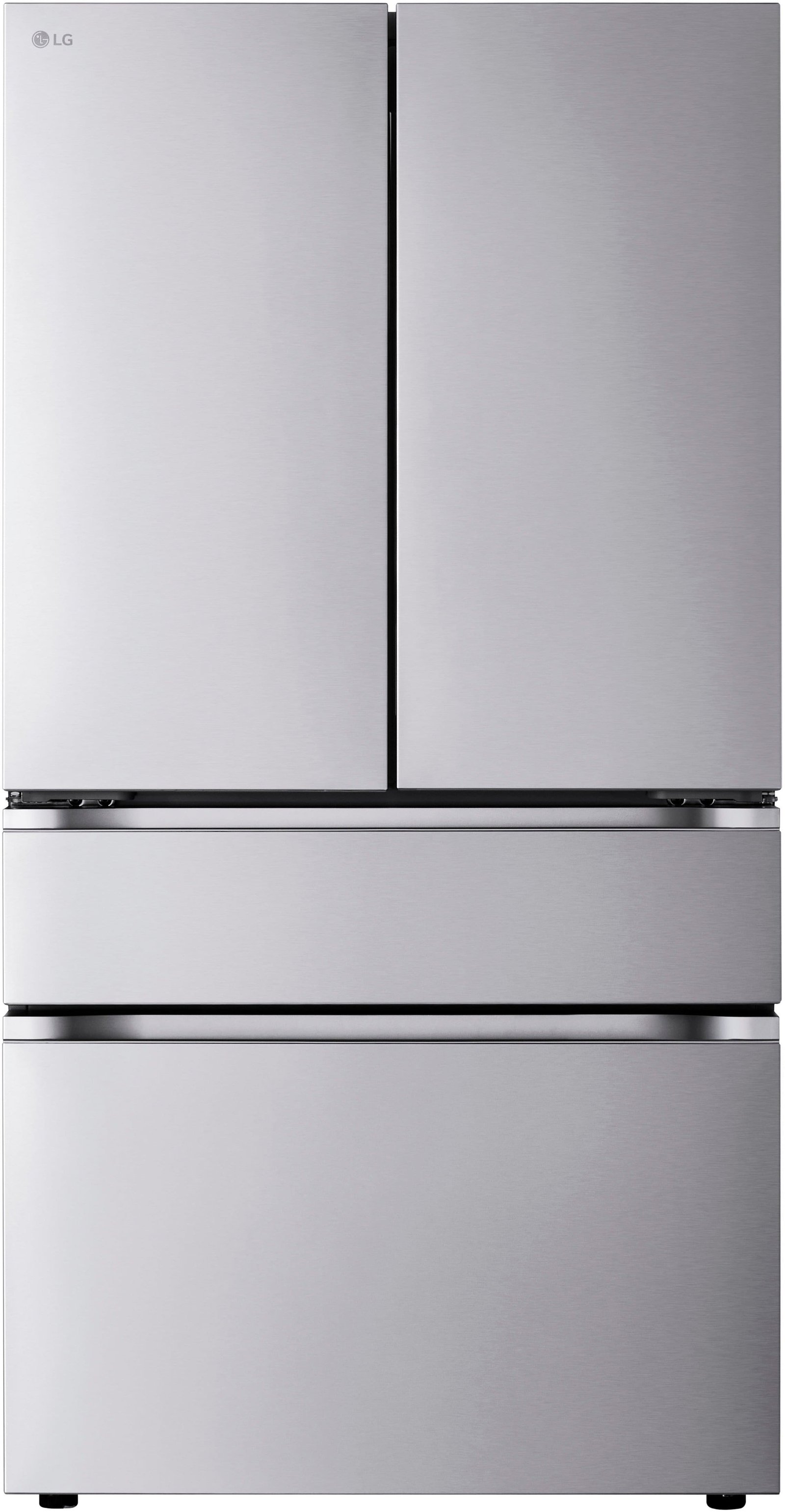 LG - 36-in Standard-Depth MAX 29.6 Cu. Ft. 4-Door French Door Smart Refrigerator with Full-Convert Drawer - Stainless Steel