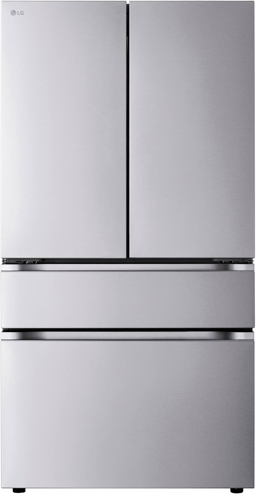 LG - 36-in Standard-Depth MAX 29.6 Cu. Ft. 4-Door French Door Smart Refrigerator with Full-Convert Drawer - Stainless Steel