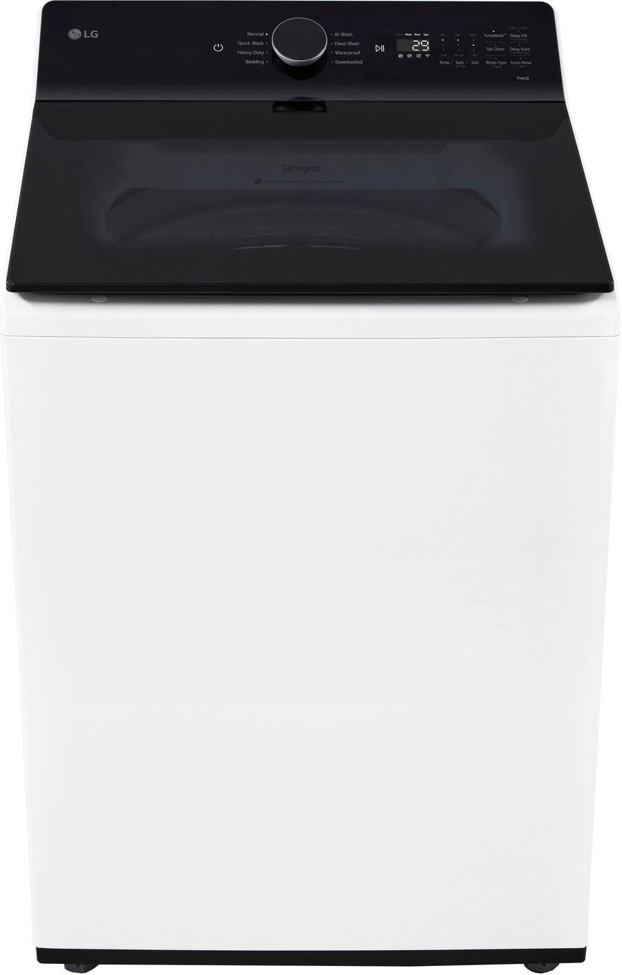 LG - 5.5 Cu. Ft. High Efficiency Smart Top Load Washer with EasyUnload - Alpine White