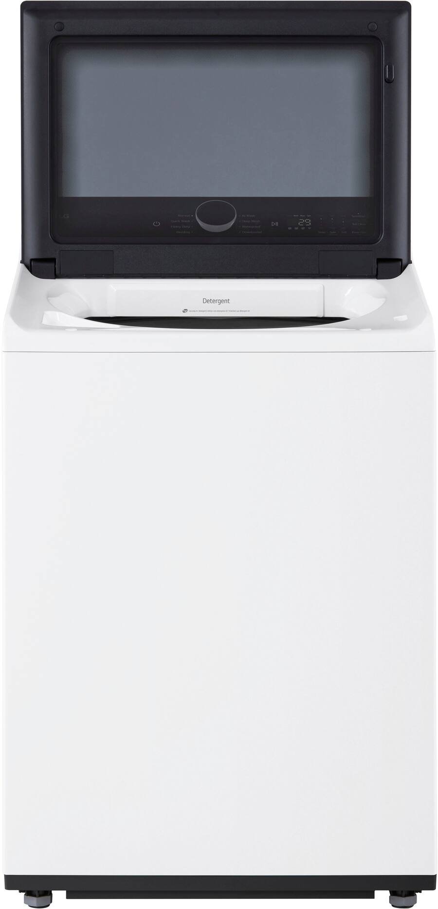 LG - 5.5 Cu. Ft. High Efficiency Smart Top Load Washer with EasyUnload - Alpine White