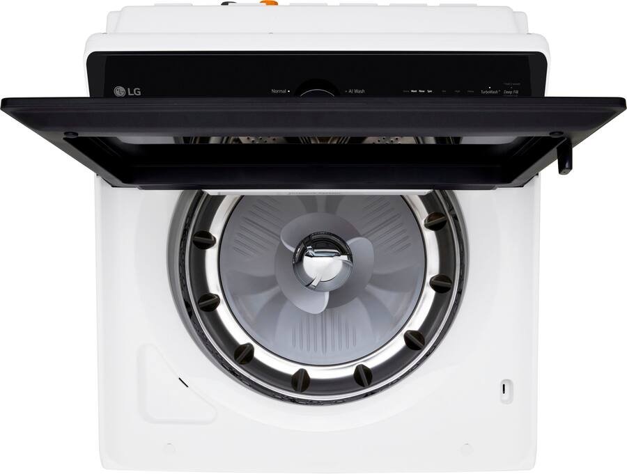 LG - 5.5 Cu. Ft. High Efficiency Smart Top Load Washer with EasyUnload - Alpine White