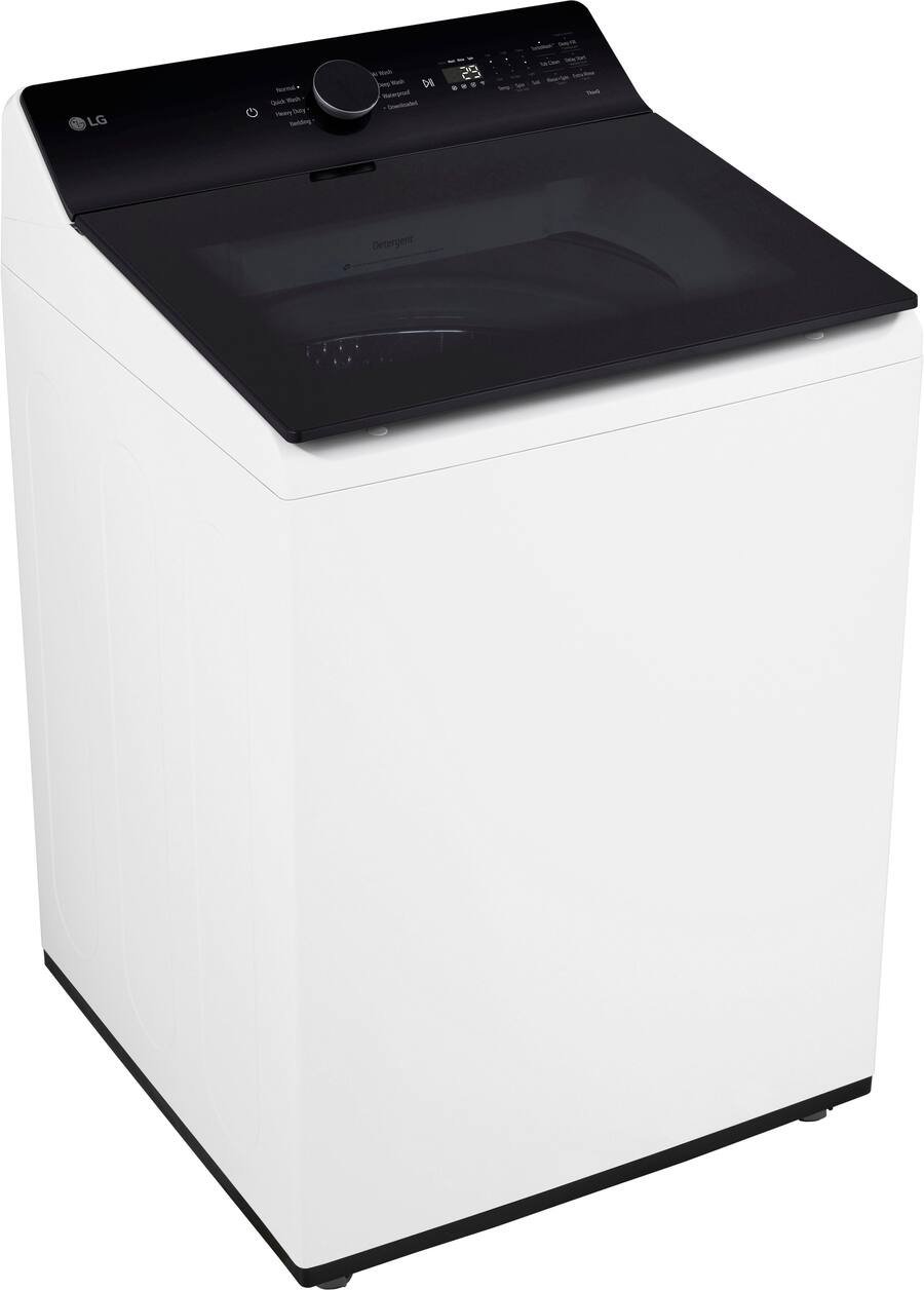LG - 5.5 Cu. Ft. High Efficiency Smart Top Load Washer with EasyUnload - Alpine White