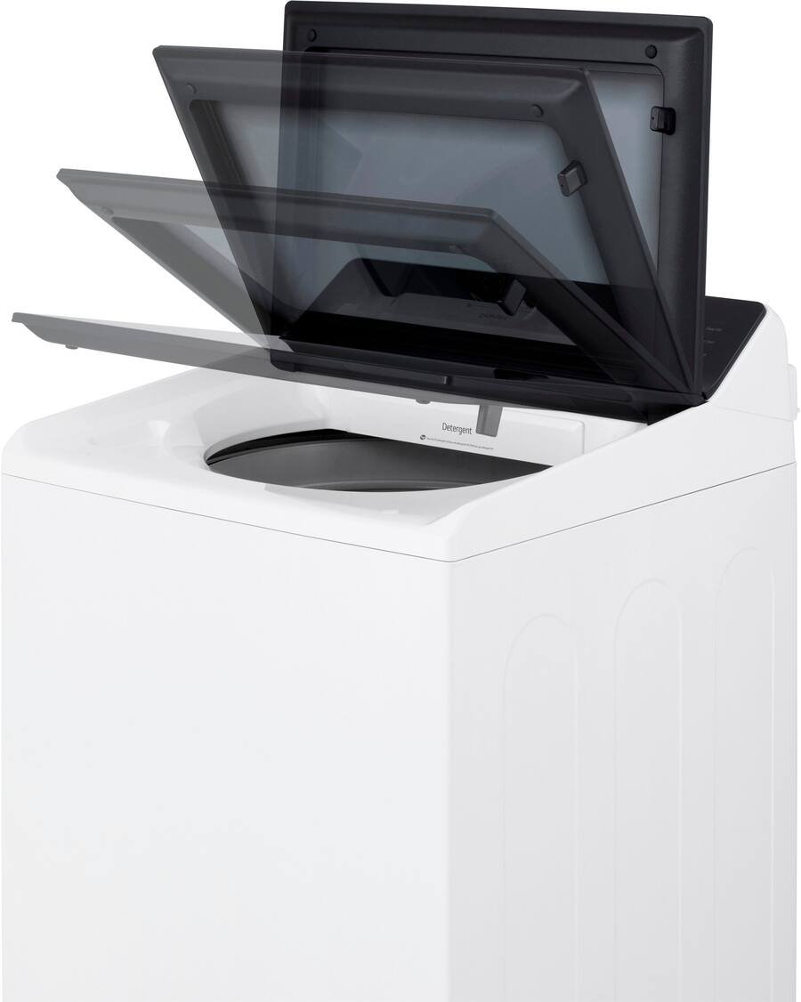 LG - 5.5 Cu. Ft. High Efficiency Smart Top Load Washer with EasyUnload - Alpine White