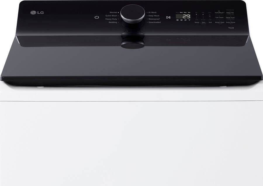 LG - 5.5 Cu. Ft. High Efficiency Smart Top Load Washer with EasyUnload - Alpine White