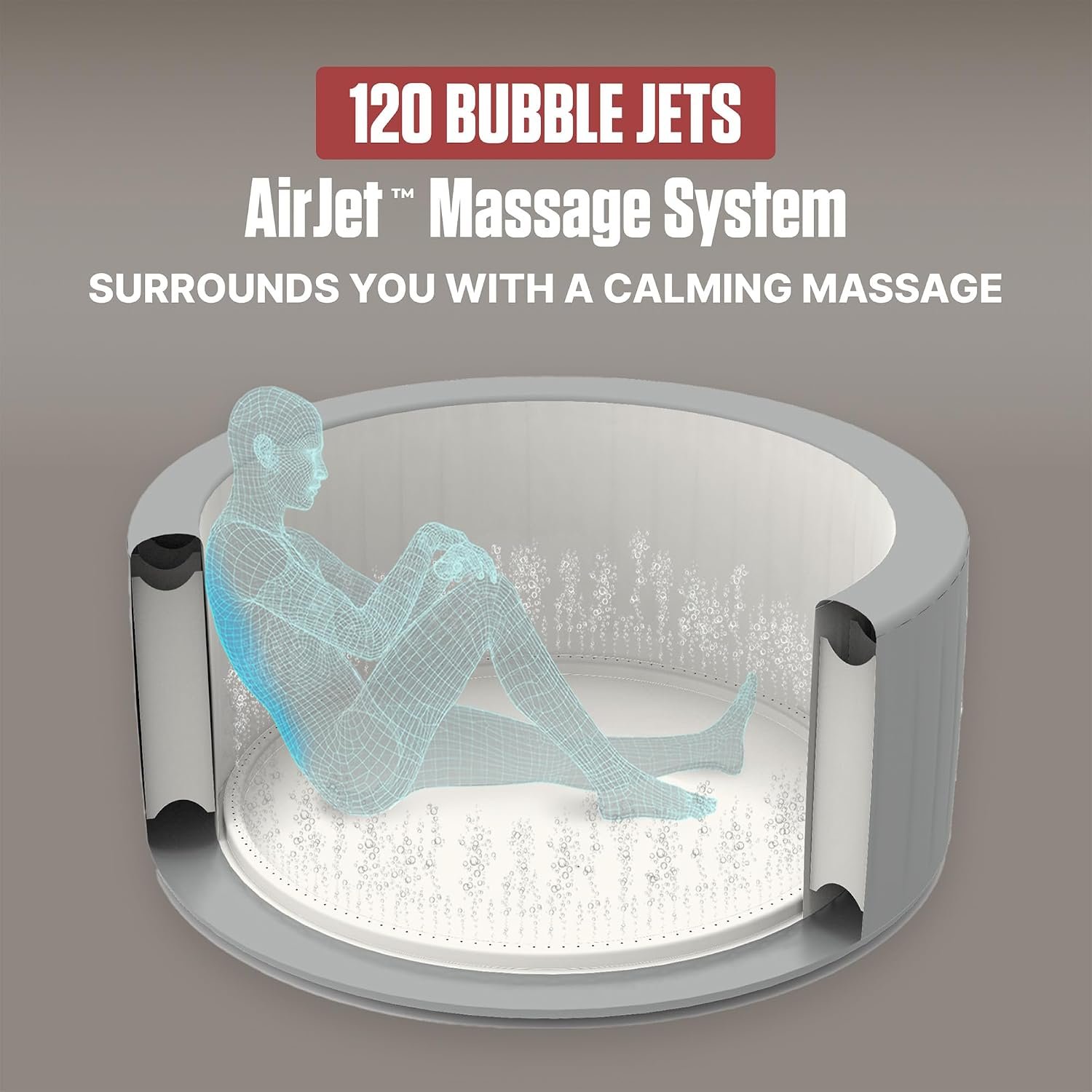 Coleman SaluSpa Miami Energy-Efficient AirJet 2-4 Person Inflatable Hot Tub - Image 7