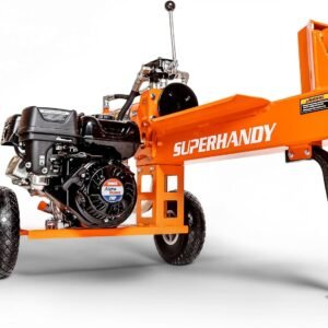 SuperHandy Log Splitter Portable 20 Ton Rapid Auto Return Ram System Bucher Gear Pump 7HP Engine Horizontal Full Beam Steel Wedge Firewood Splitting Forestry Harvesting