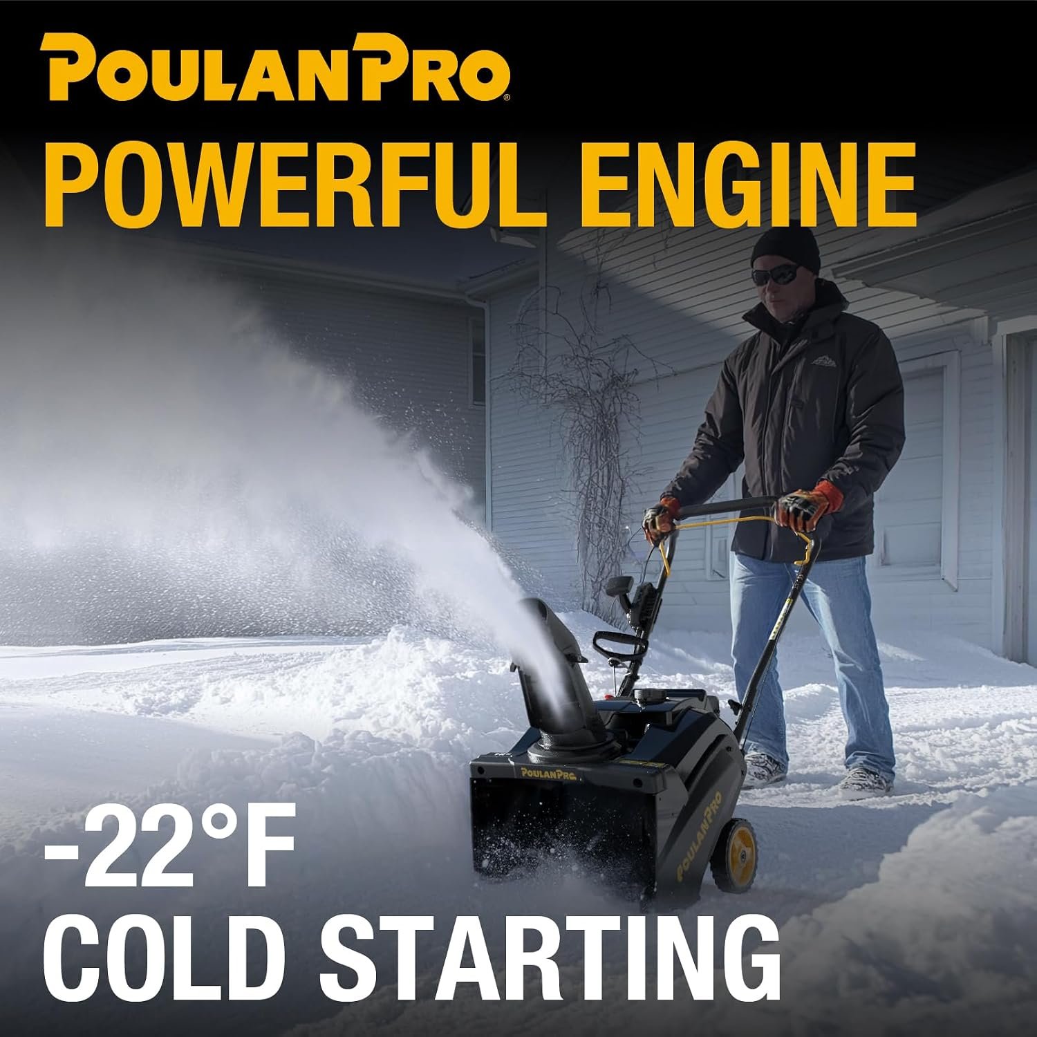 Poulan Pro PR180 18" 99cc Single-Stage Gas Snow Blower with Electric Start & 190° Remote Chute Control - Image 7