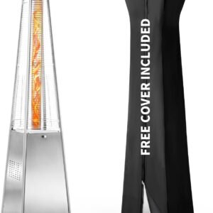 Pamapic 48,000 BTU Pyramid Propane Patio Heater – Hammered Bronze