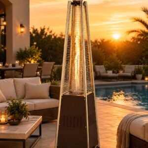 FOOWIN Patio Heater 48,000 BTU Outdoor Propane Heater with Wheels