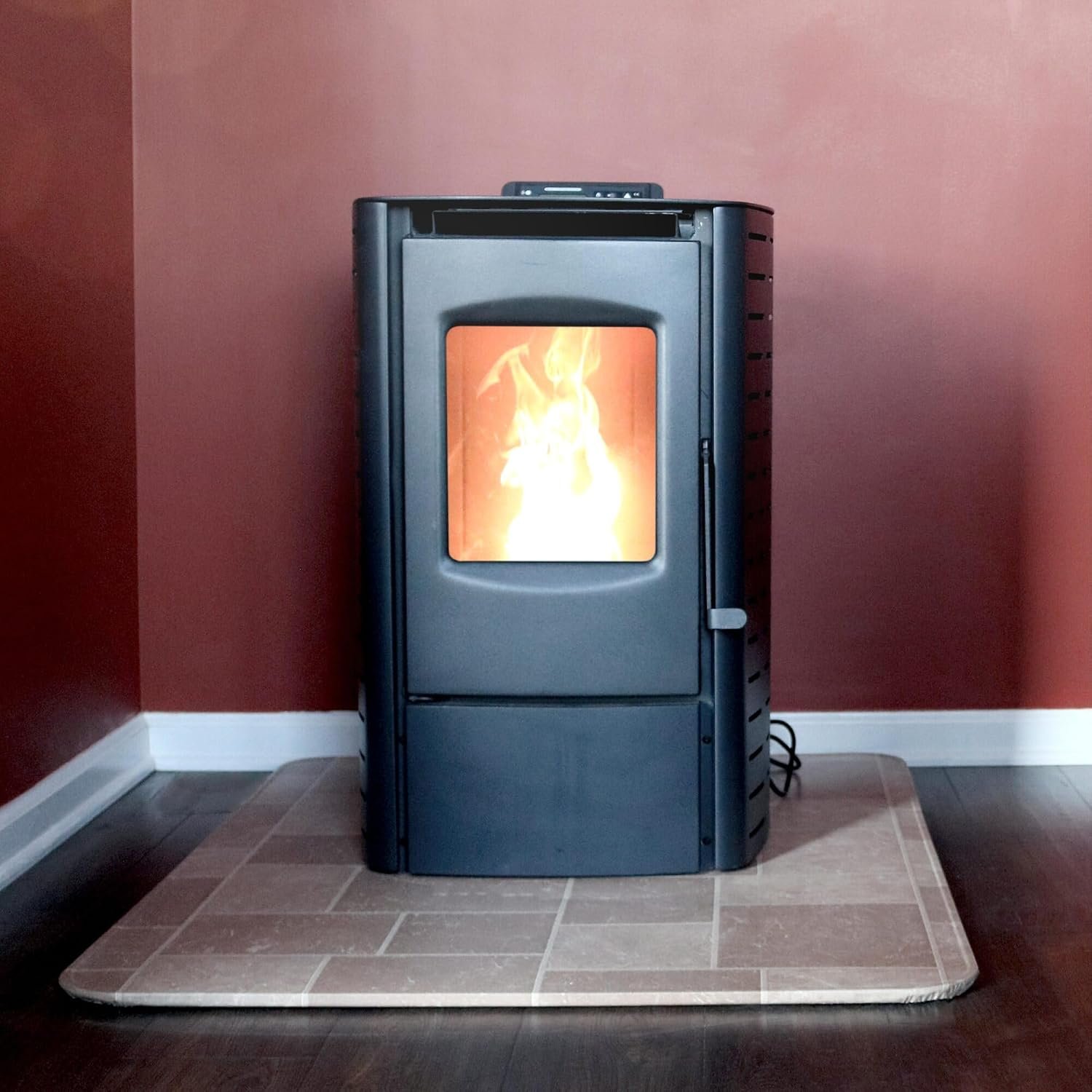 Cleveland Iron Works PS20W Small Pellet Stove – 24-Lb Hopper, Wi-Fi Smart Control, 800–1,200 Sq. Ft.