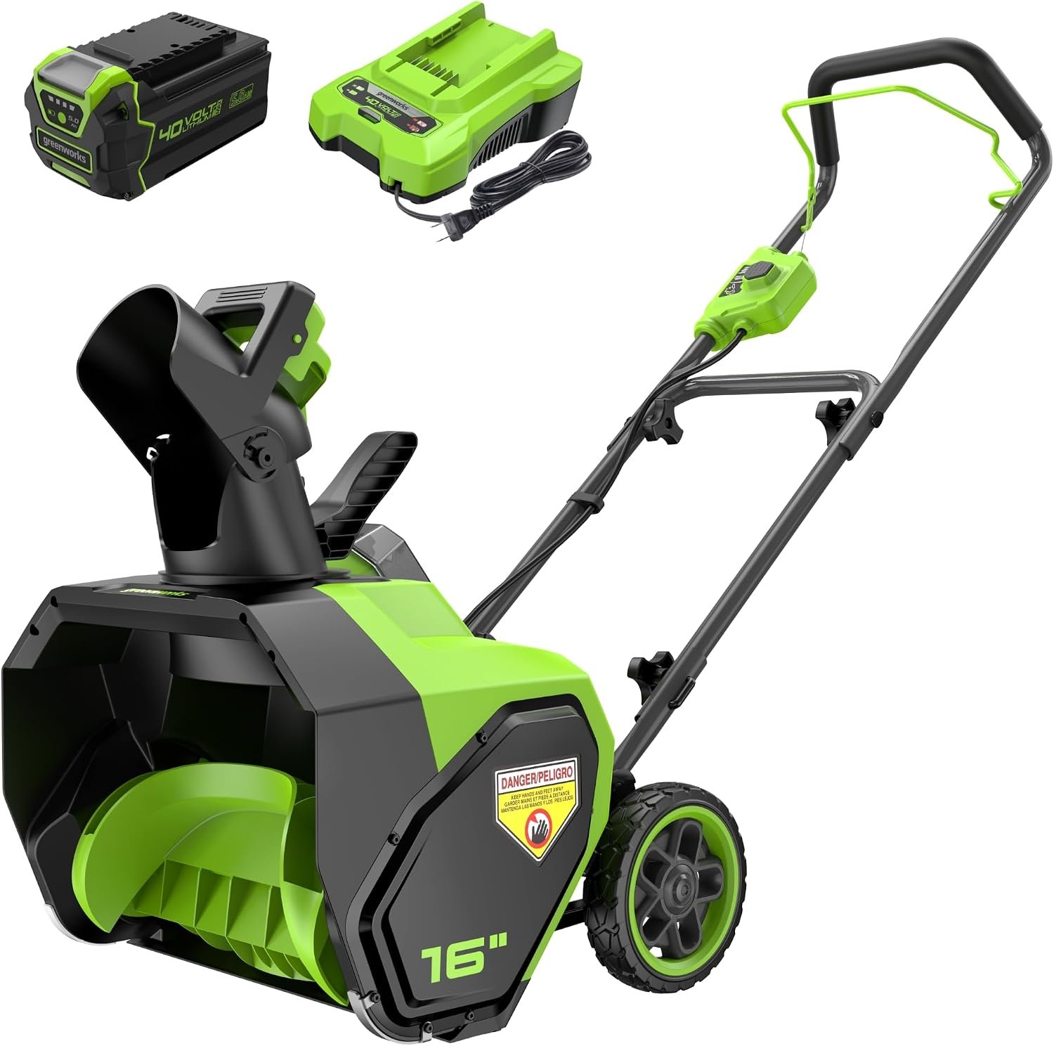 Greenworks 40V 16" Gen2 Cordless Single-Stage Snow Blower – Tool Only, Battery & Charger Not Included