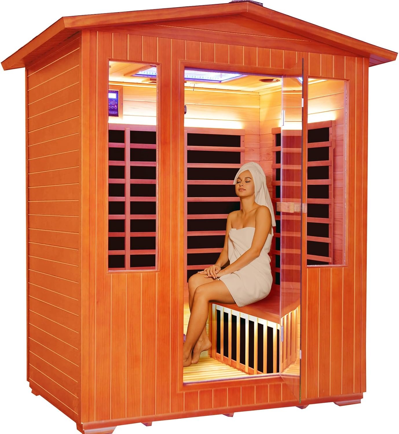OUTEXER Far Infrared Sauna Home Sauna Spa Room Low-EMF Wood 1200W 120V - Image 12