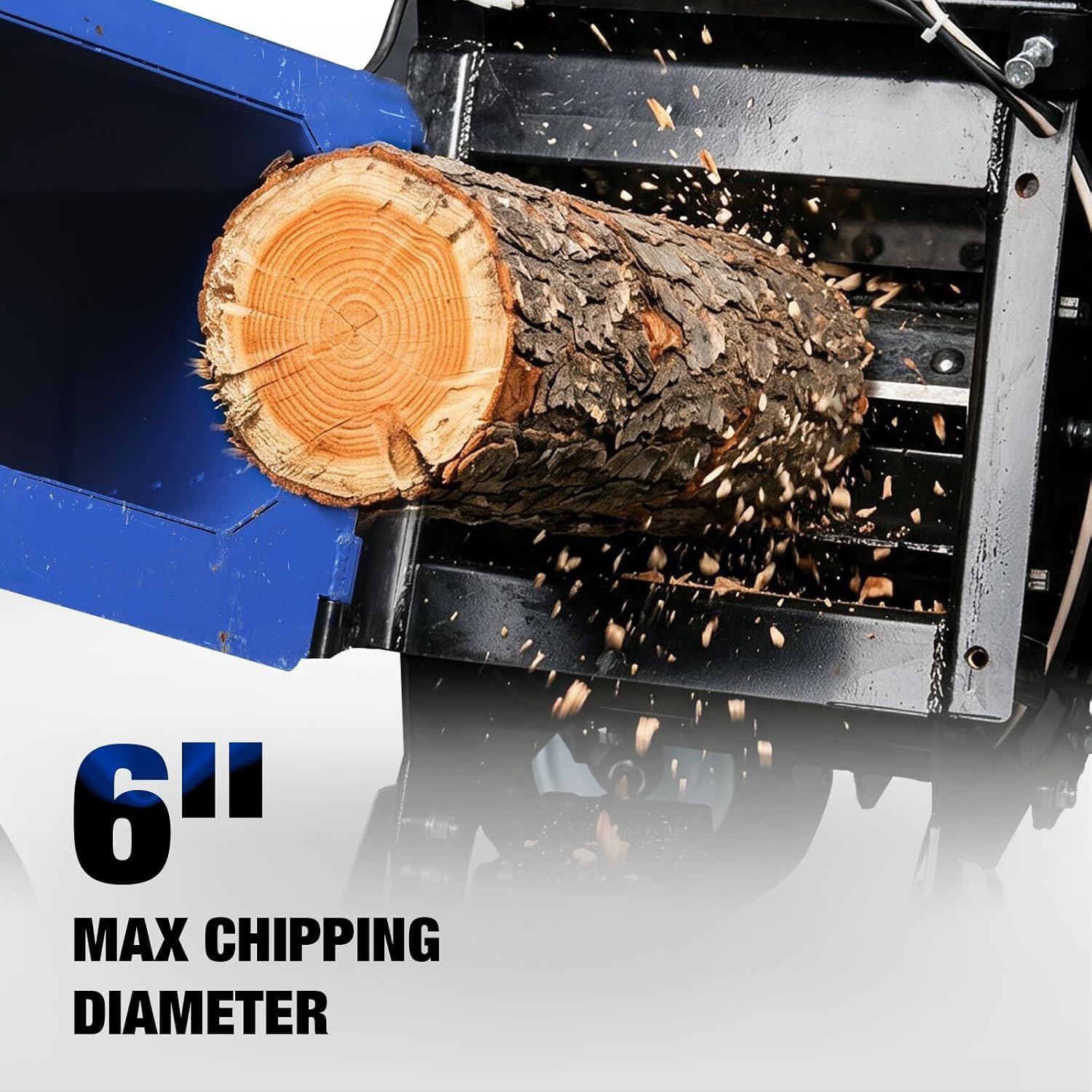 BILT HARD 6 Inch Gas Powered Wood Chipper with 420cc 15HP E-Start Engine, Towable Chipper Shredder Mulcher with 4 Wheels, Tow Bar, Dual Emergency Stop System - Image 3