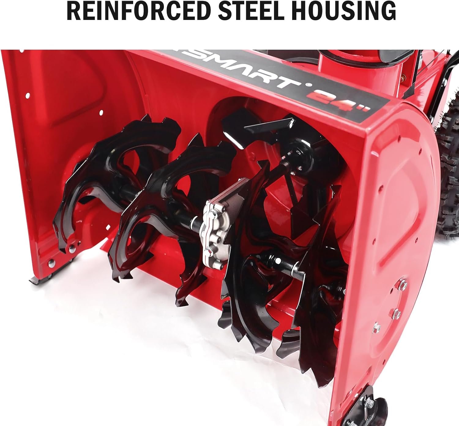 PowerSmart DB7108B 24" 212cc Two-Stage Self-Propelled Gas Snow Blower with Electric Start & Steel Auger - Image 5