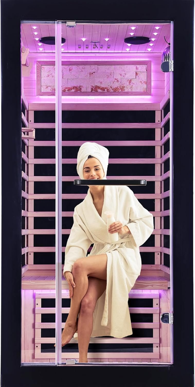 OUTEXER Far Infrared Sauna Home Sauna Spa Room Low-EMF Wood 1200W 120V - Image 8