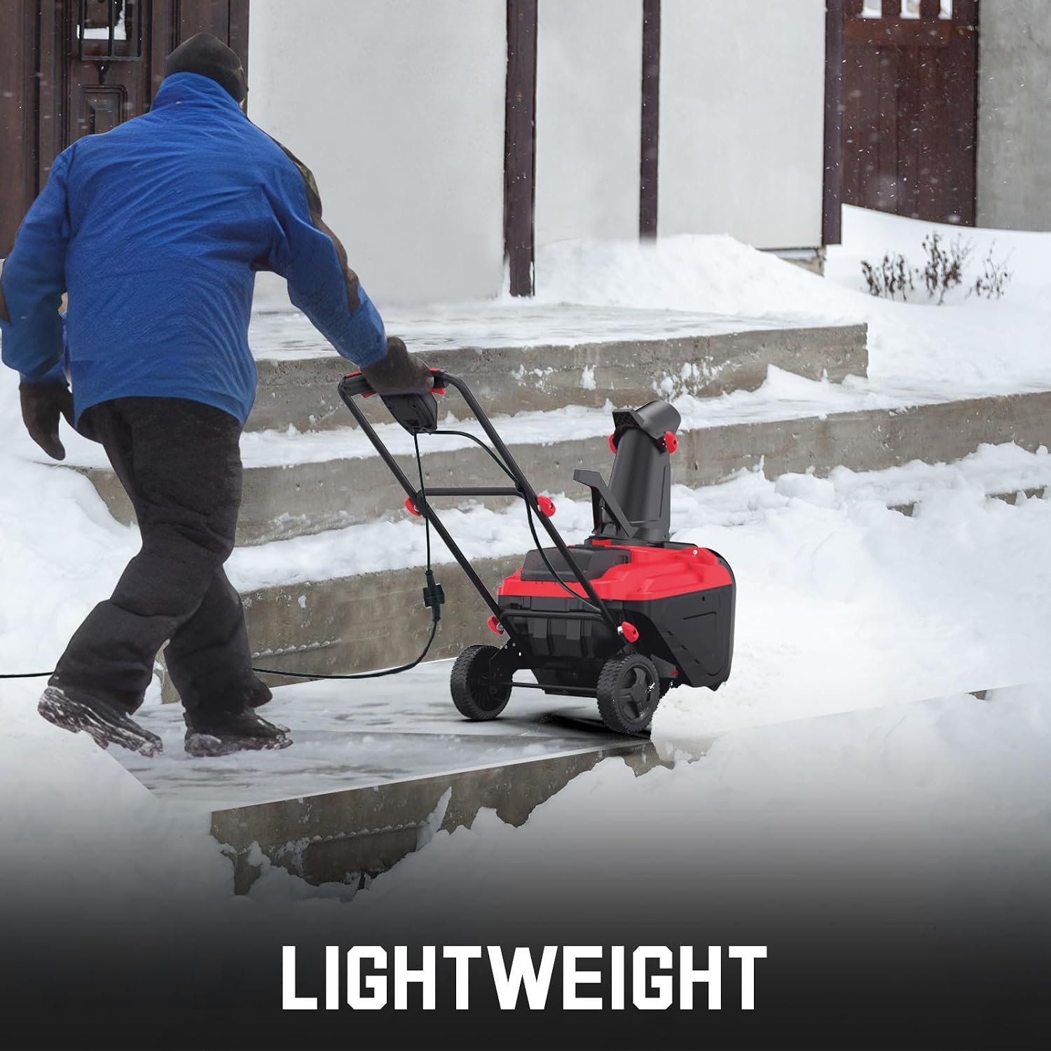 PowerSmart 21 Inch Corded Electric Snow Blower, 15 Amp, with LED Light - Image 4