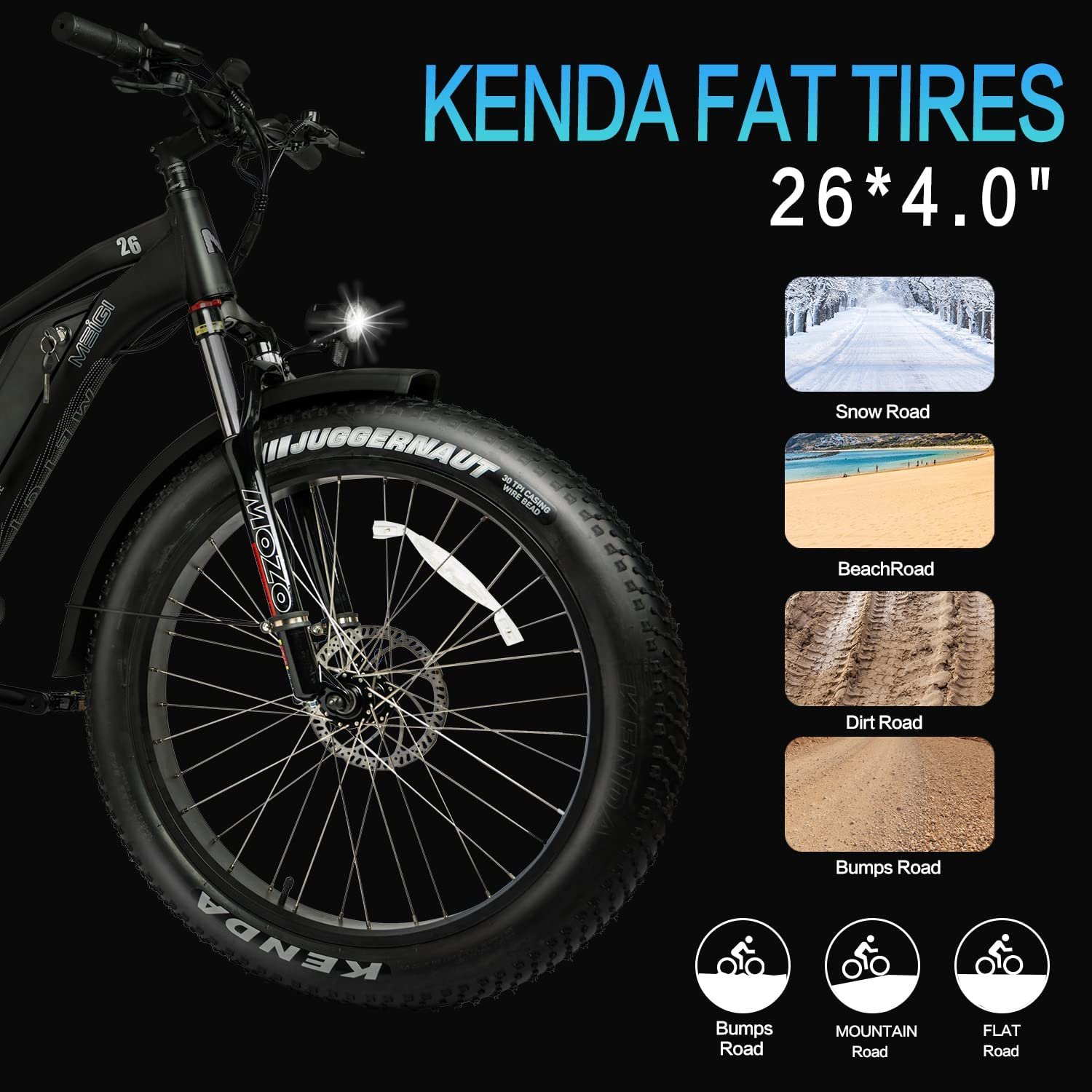 DWMEIGI Pegasus 48V/16Ah 750W Fat Tire Electric Bike - Image 16