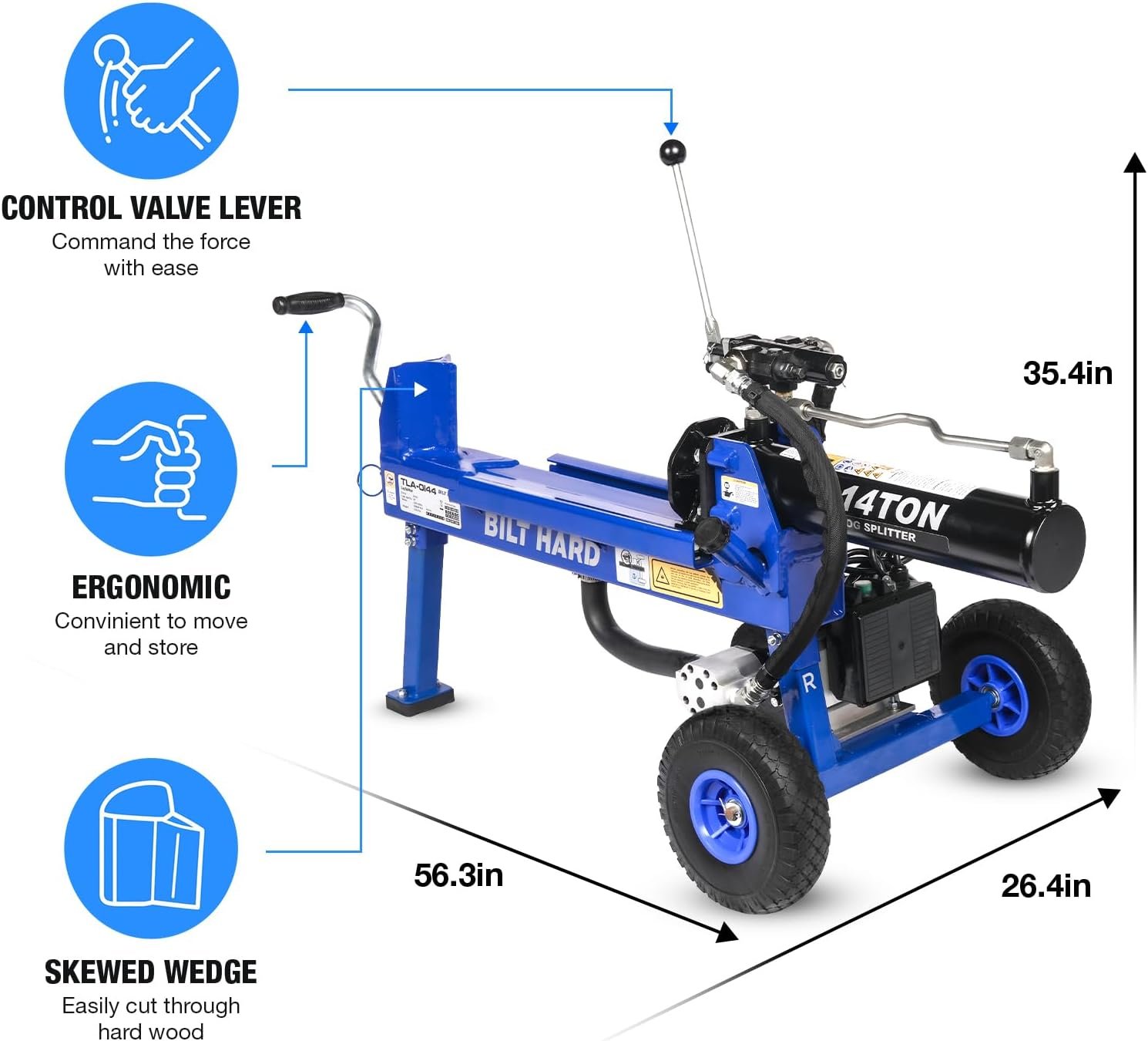 BILT HARD 27-Ton Towable Gas Log Splitter - Image 8