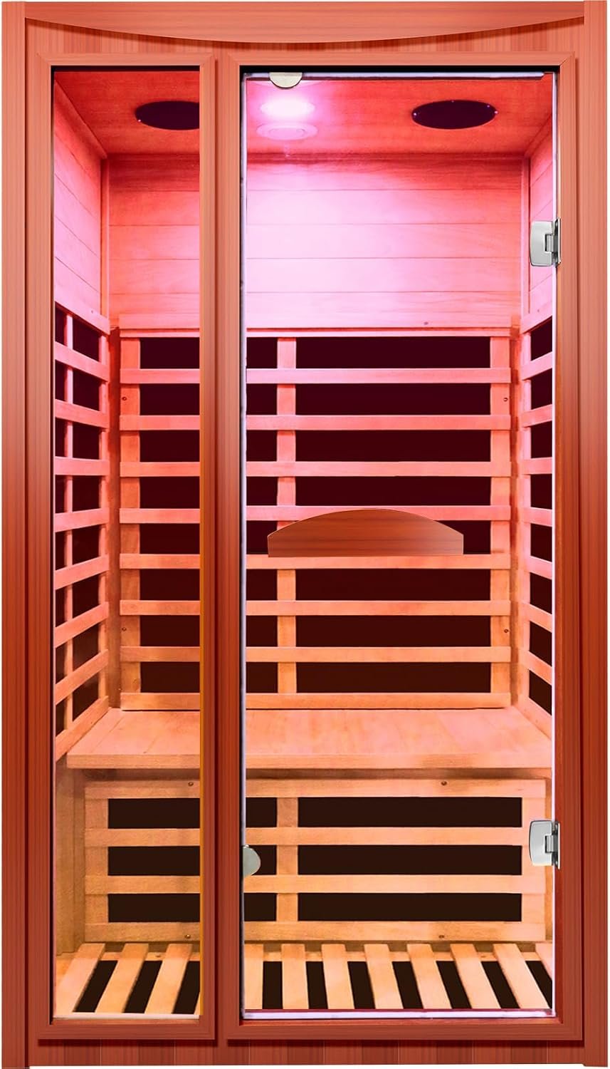 OUTEXER Far Infrared Sauna Home Sauna Spa Room Low-EMF Wood 1200W 120V - Image 32