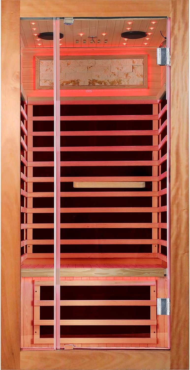 OUTEXER Far Infrared Sauna Home Sauna Spa Room Low-EMF Wood 1200W 120V - Image 11