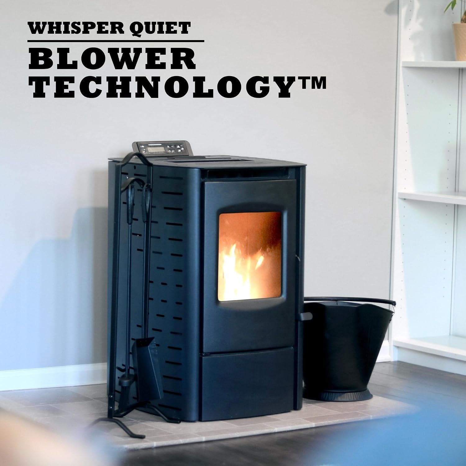Cleveland Iron Works PS20W Small Pellet Stove – 24-Lb Hopper, Wi-Fi Smart Control, 800–1,200 Sq. Ft. - Image 4