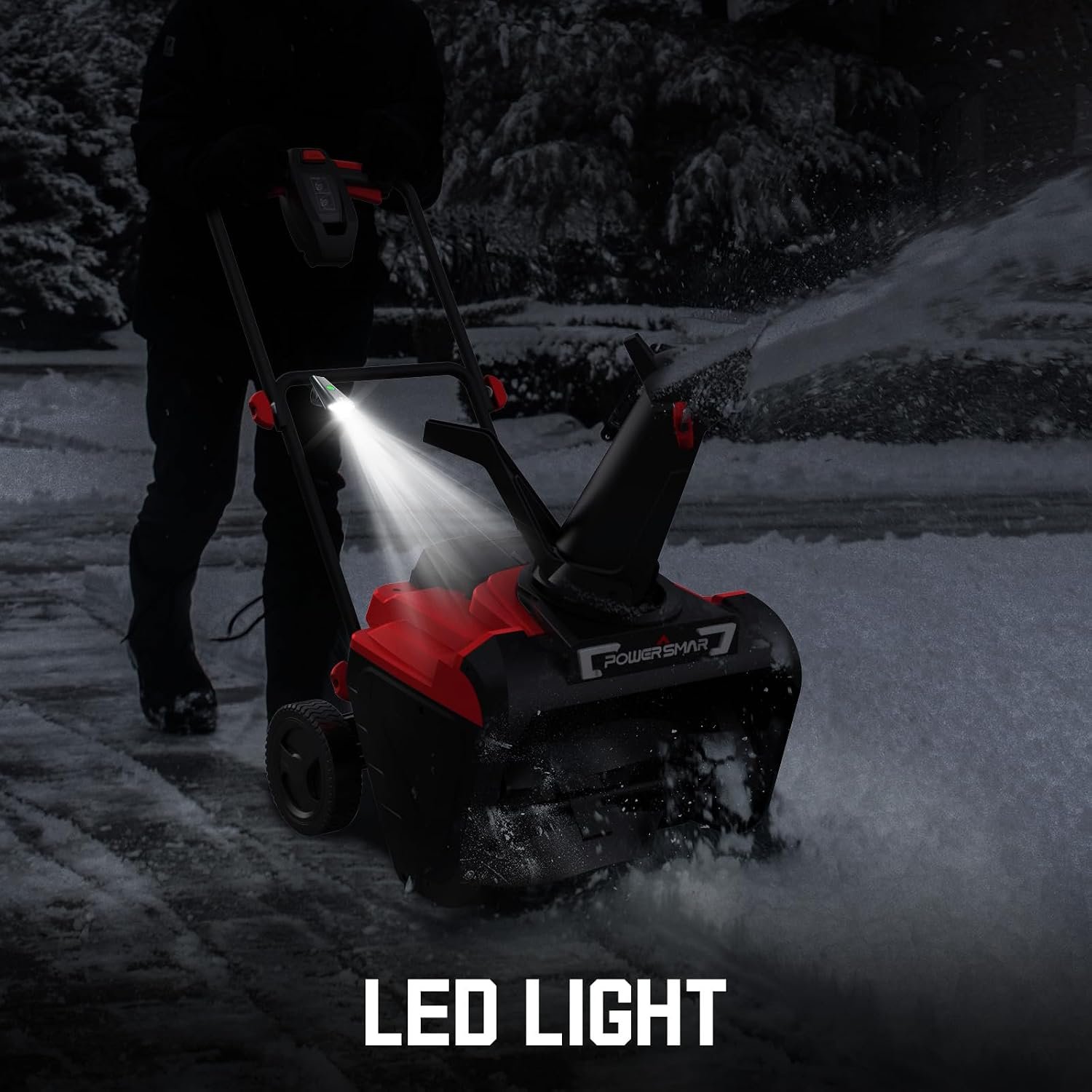 PowerSmart 21 Inch Corded Electric Snow Blower, 15 Amp, with LED Light - Image 7