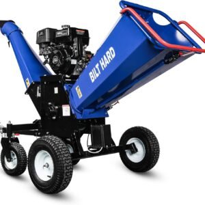 BILT HARD 6 Inch Gas Powered Wood Chipper with 420cc 15HP E-Start Engine, Towable Chipper Shredder Mulcher with 4 Wheels, Tow Bar, Dual Emergency Stop System