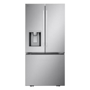 LG - 33-in Wide Standard-Depth MAX 24.5 Cu. Ft. Smart French Door Refrigerator with Dual Ice - Stainless Steel