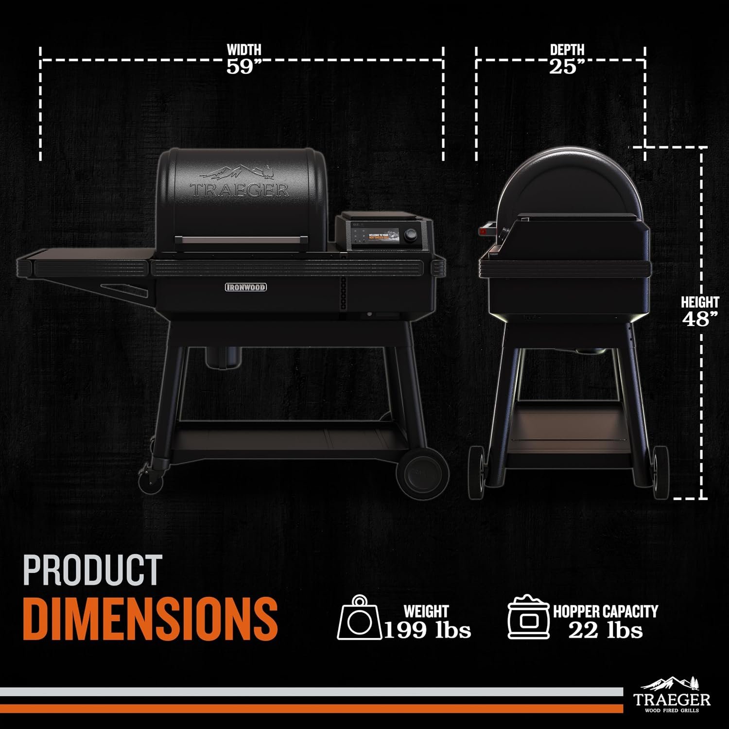 Traeger Ironwood Wood Pellet Grill & Smoker – 616 Sq. In., WiFi - Image 2