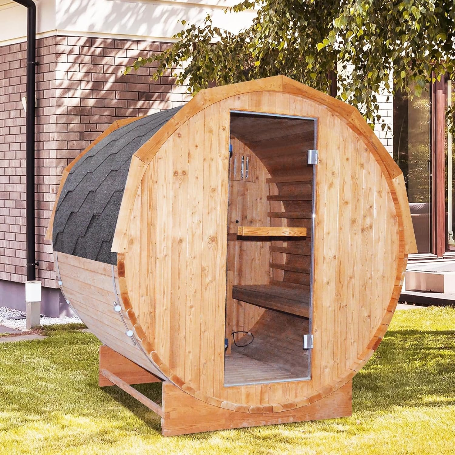 OUTEXER Sauna One Person Far Infrared Saunas Room Chilean Pine Wood 1050W - Image 7