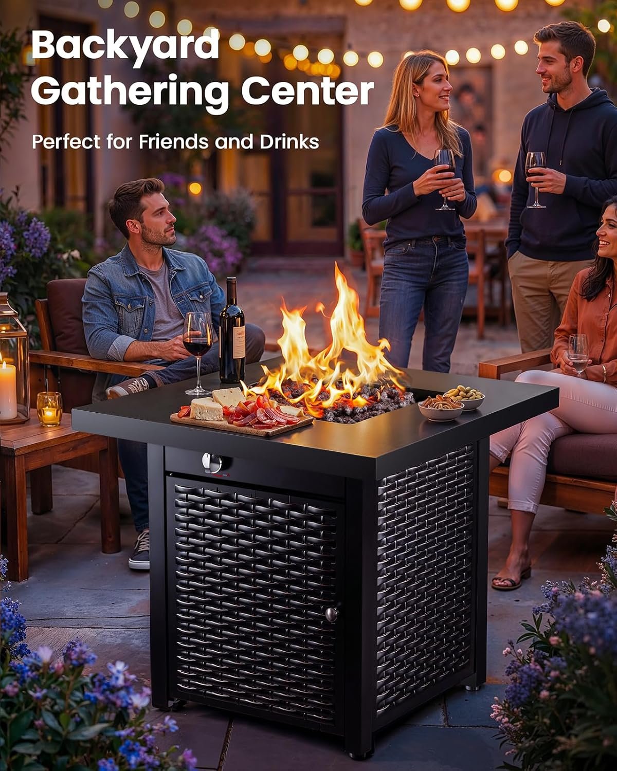 Ciays CIFPT3-N1 28" 50,000 BTU Propane Fire Pit Table - Image 2