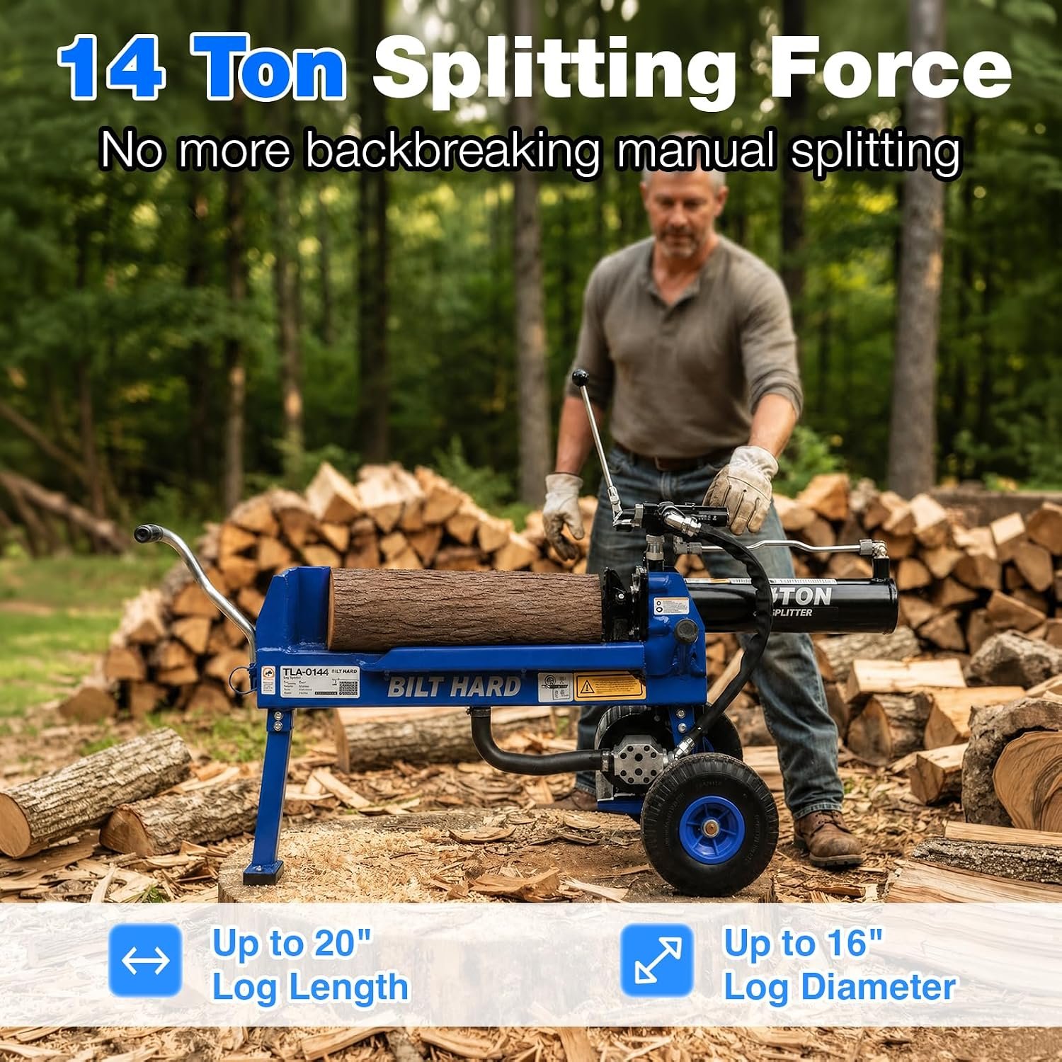 BILT HARD 27-Ton Towable Gas Log Splitter - Image 2