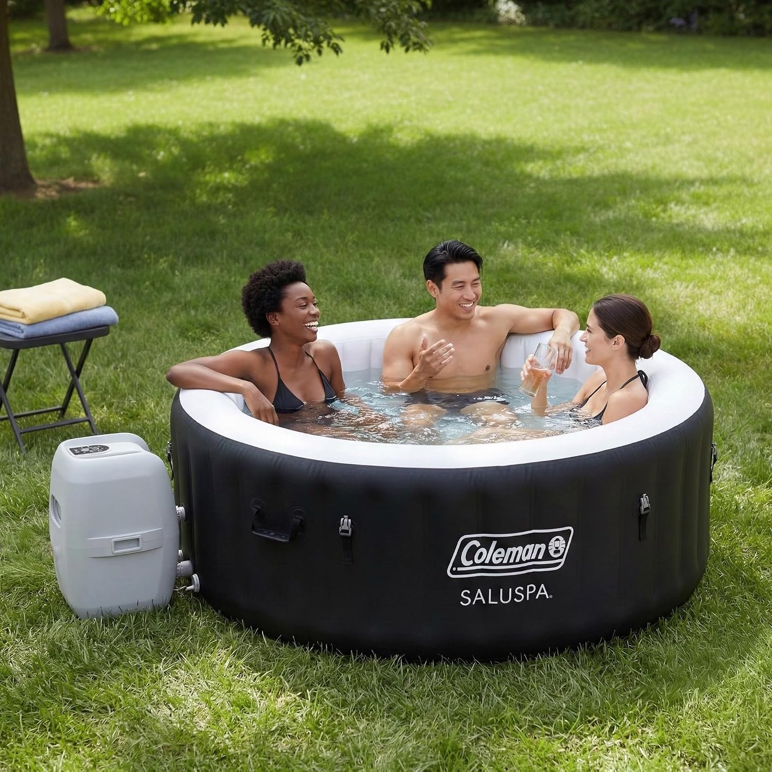 Coleman SaluSpa Miami Energy-Efficient AirJet 2-4 Person Inflatable Hot Tub - Image 3